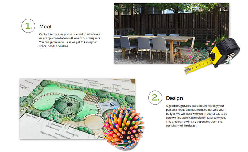 Kemora Landscapes Website Service Page