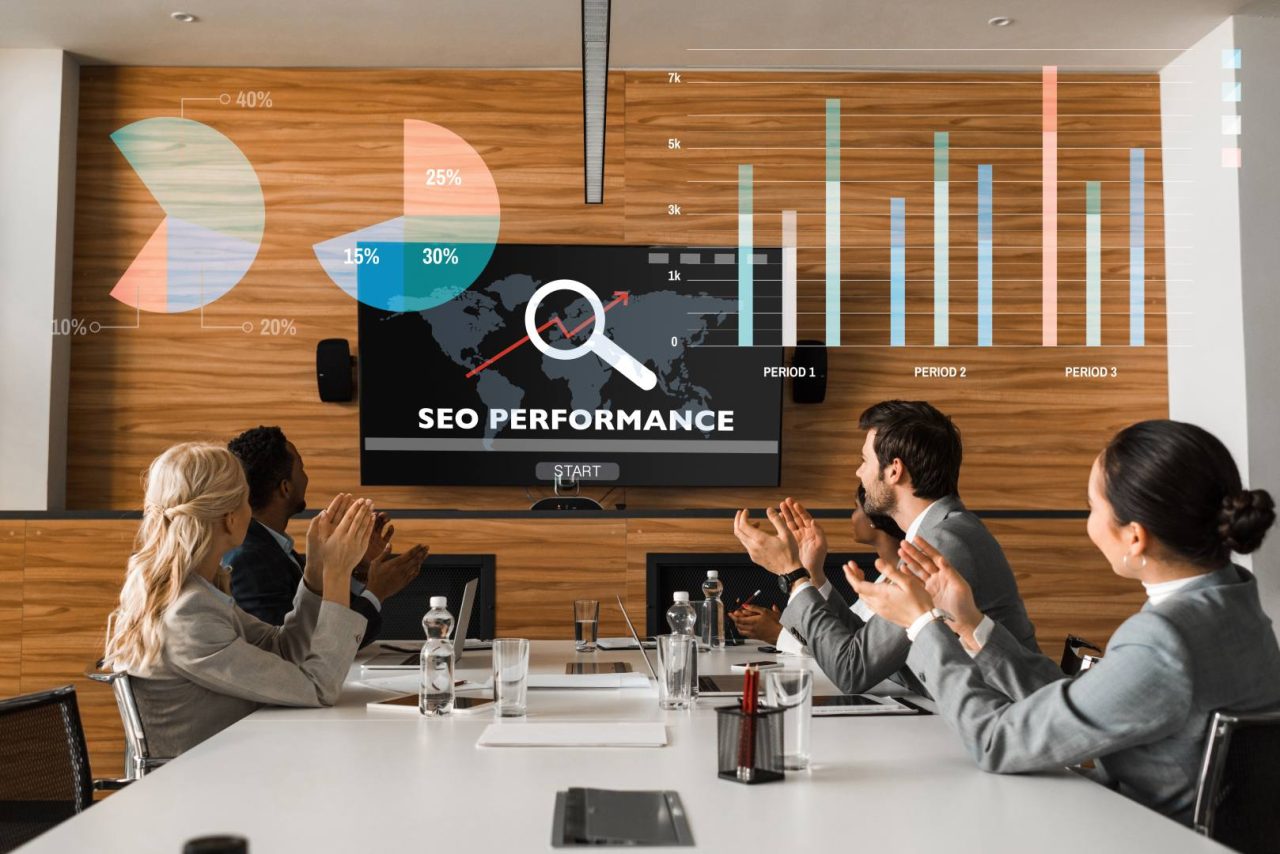 Avoid common misconceptions about SEO with  Best Practices 1 Image - Boardroom meeting about SEO